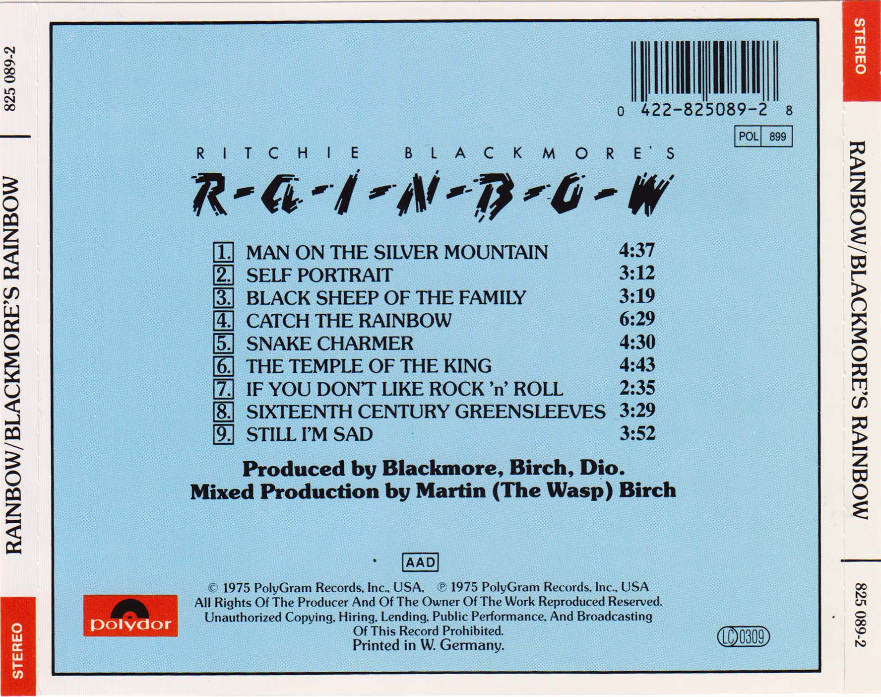 Ritchie Blackmore's Rainbow – Memories In Rock - Live In