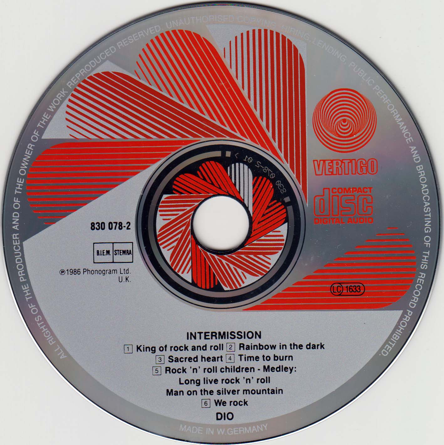 Tapio's Ronnie James Dio Pages: Dio CD Discography, March