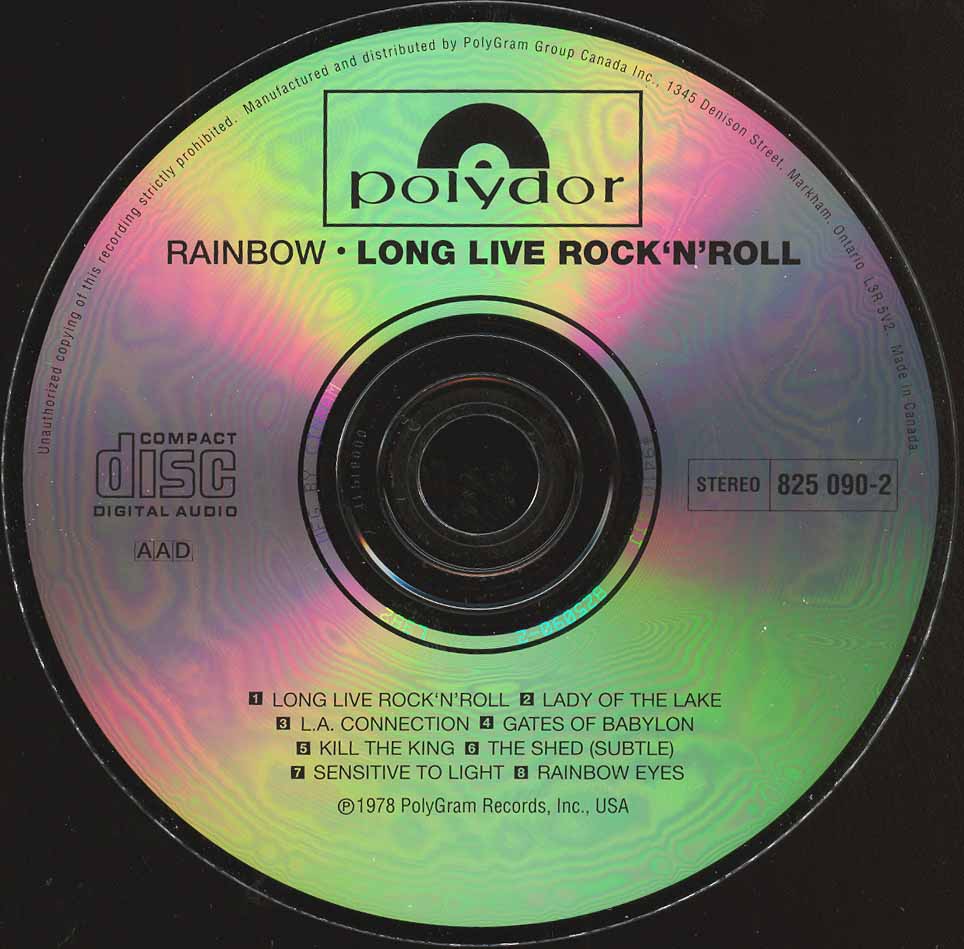 Tapio's Ronnie James Dio Pages: Rainbow CD Discography