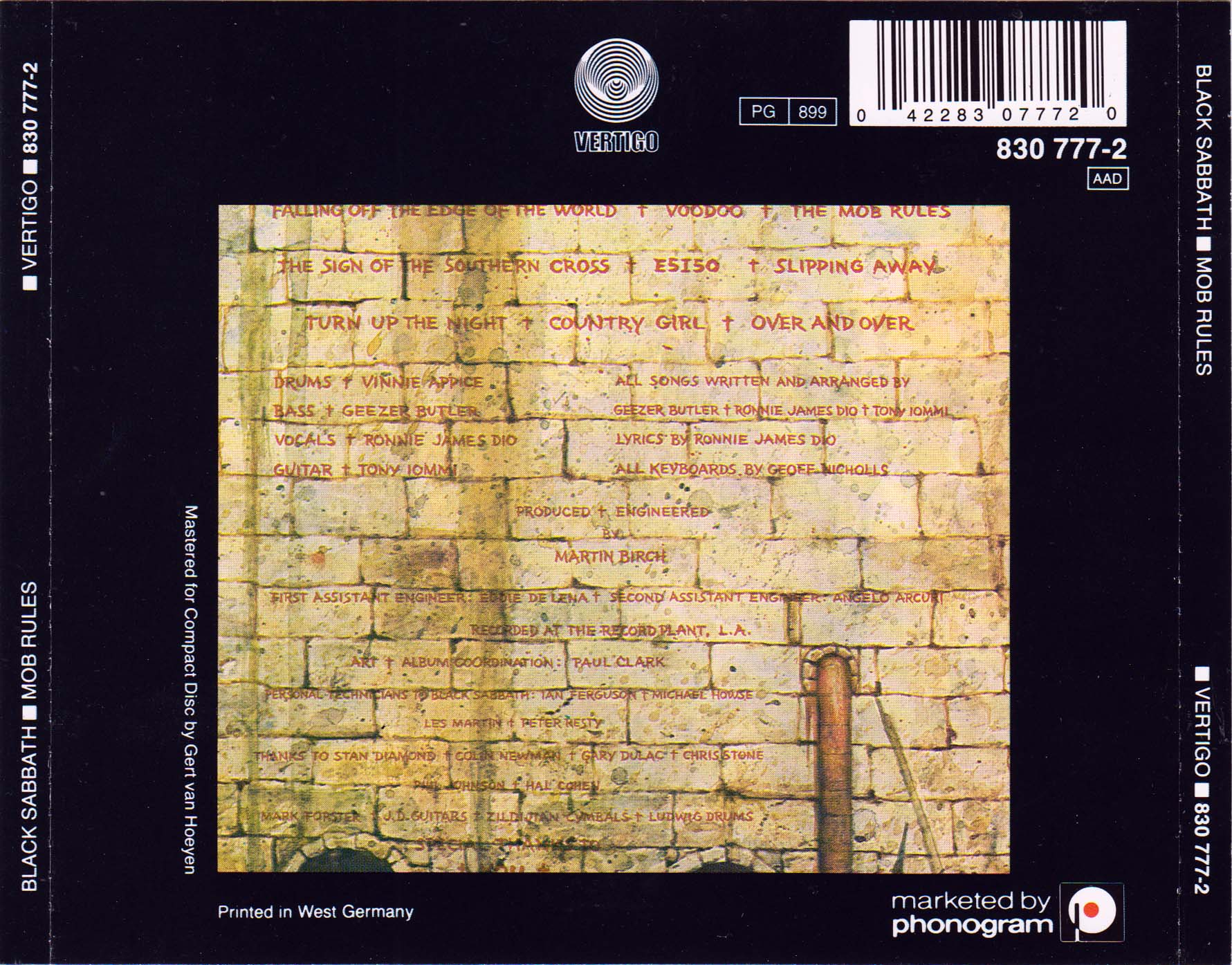 Tapio's Ronnie James Dio Pages: Black Sabbath CD Discography
