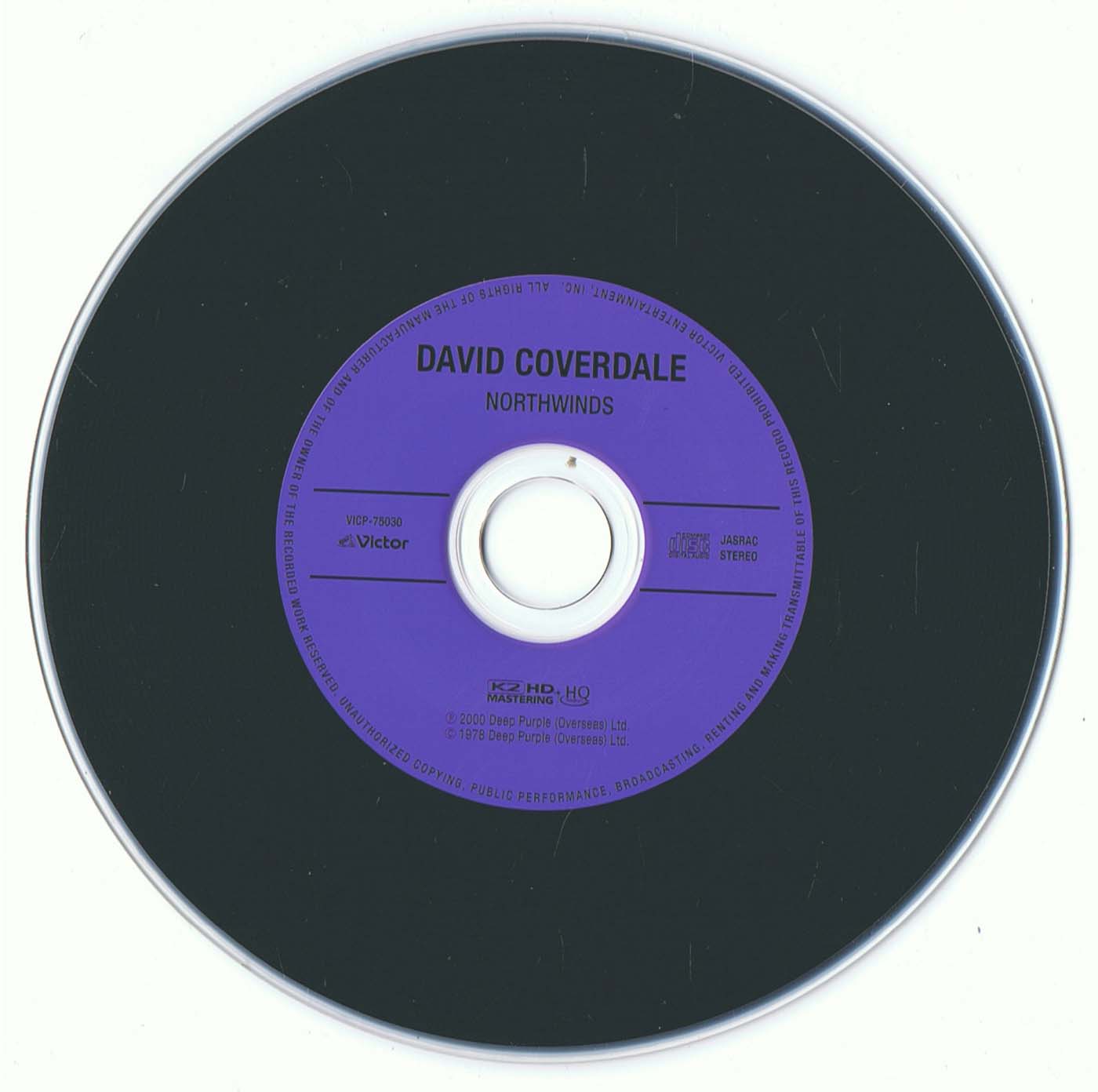 CD David Coverdale North Winds (HQCD) VICP75030PROMO VICTOR 紙ジャケ プロモ /00110 David Coverdale – Northwinds – CD (Paper Sleeve, Enhanced