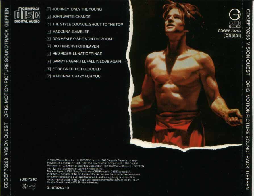 Vision Quest Soundtrack CD