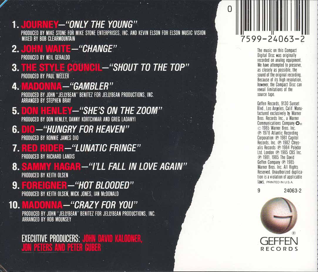 back of a cd case