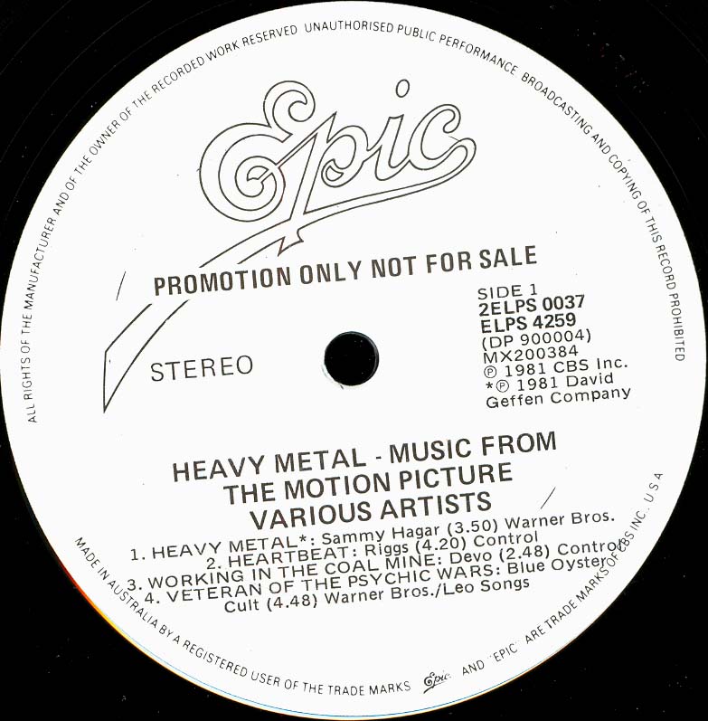 Tapio's Ronnie James Dio Pages: Heavy Metal Soundtrack LP