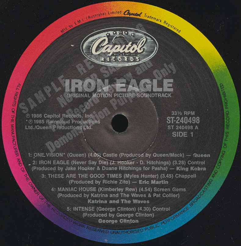 Tapio's Ronnie James Dio Pages Iron Eagle Soundtrack LP Discography
