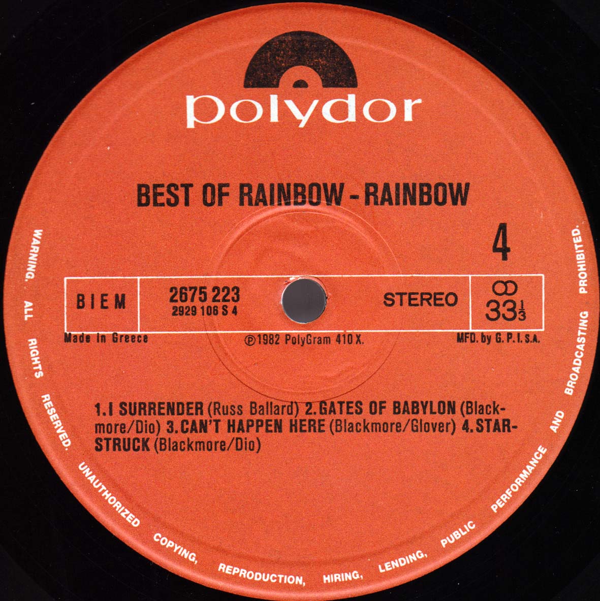 Tapio's Ronnie James Dio Pages: Rainbow Compilation LP Discography