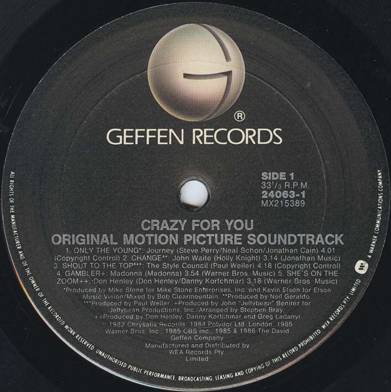 Tapio's Ronnie James Dio Pages Vision Quest Soundtrack LP Discography